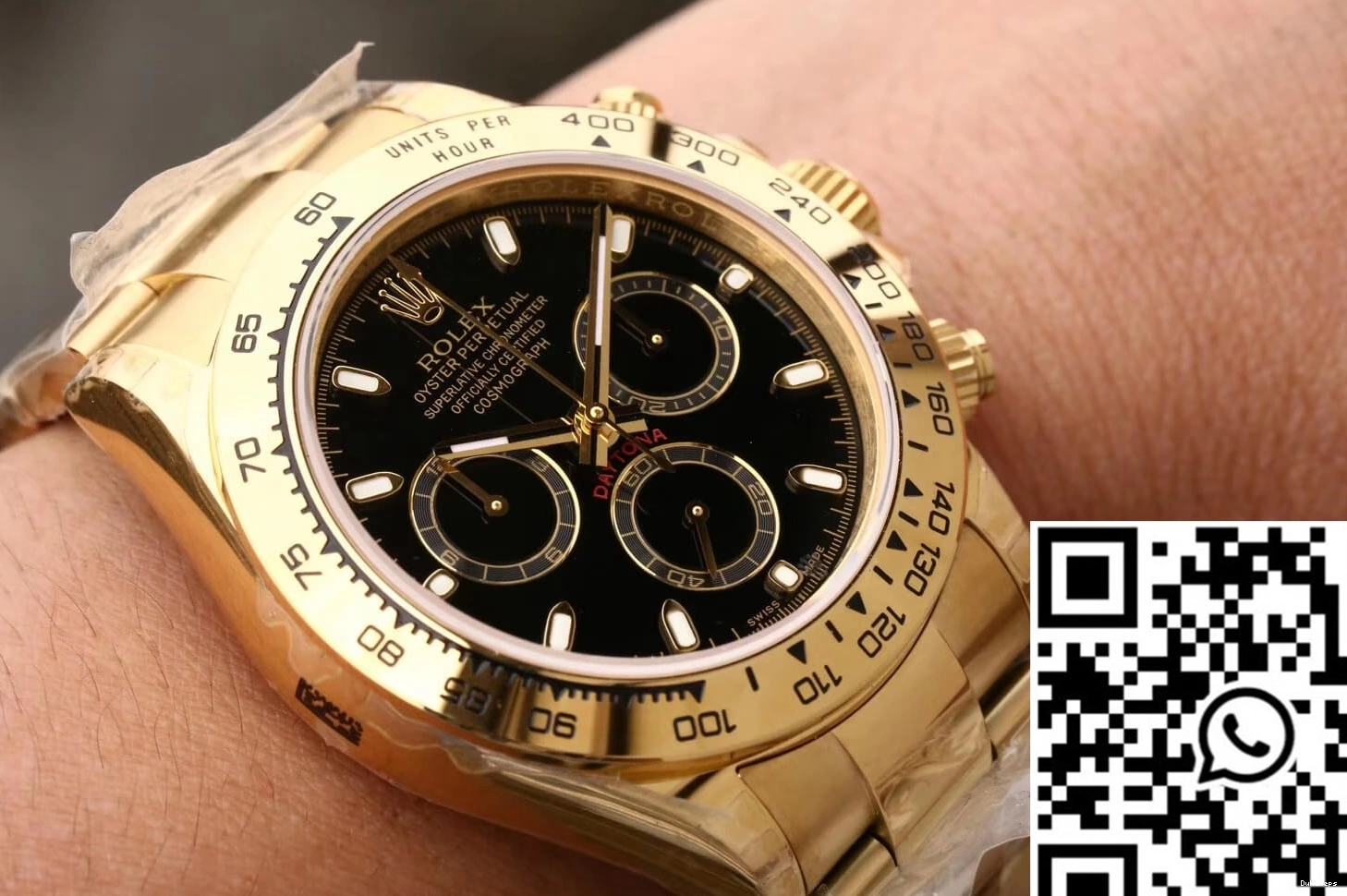 JH Yellow Dial M116508-0004 Rolex Black Factory Daytona Gold Cosmograph 0409